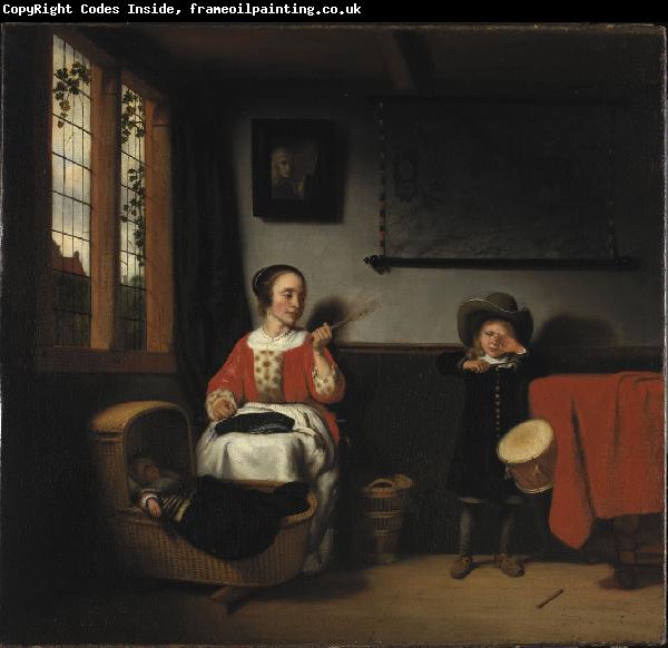 Nicolaes maes The Naughty Drummer